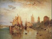 Joseph Mallord William Turner Cologne:The arrival of a packet-boat:evening oil painting